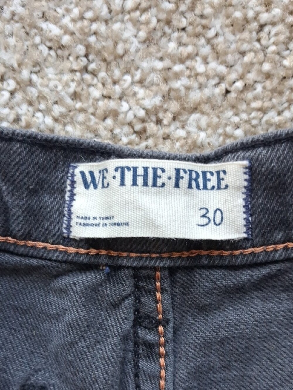 We The Free Women's Straight Leg Jeans in Washed Charcoal - Picture 3 of 10